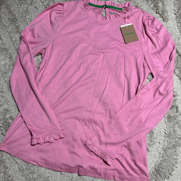 BODEN Supersoft Frill Detail Top NWT - Picture 3 of 8